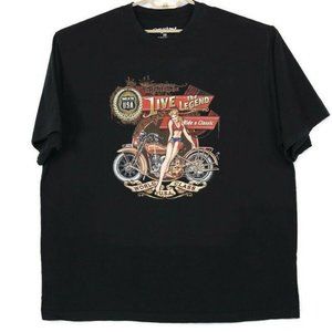 American Heritage Motorcycles Live The Legend T-Shirt‎ Shirt Black 3XL